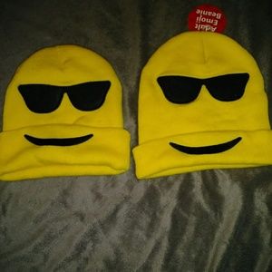 2 emoji beanies
